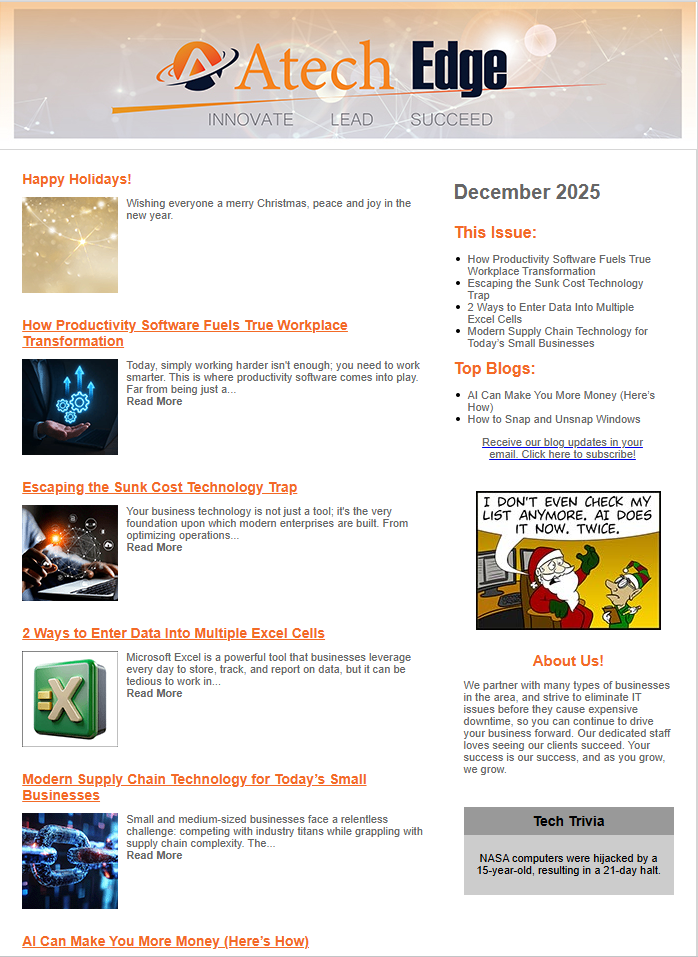December 2025 Newsletter